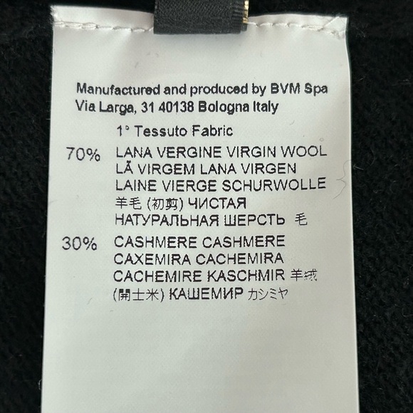 Les Copains Virgin Wool & Cashmere Color Block Mock Neck Sweater sz 42 or Small - Picture 6 of 6